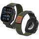Žalia apyrankė Apple Watch 8 / 9 / 10 / 11 / SE / ULTRA (44 / 45 / 46 / 49 MM) laikrodžiui "Spigen WBF0 Band"
