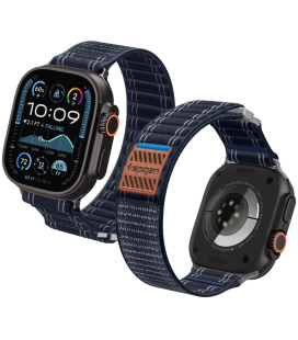 Mėlyna apyrankė Apple Watch 8 / 9 / 10 / 11 / 12 / SE / Ultra (44 / 45 / 46 / 49 mm) laikrodžiui "Spigen WBF0 Band"