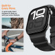 Juoda apyrankė Apple Watch 8 / 9 / 10 / 11 / 12 / SE / Ultra (44 / 45 / 46 / 49 mm) laikrodžiui "Spigen WBS2 Band"