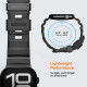 Juoda apyrankė Apple Watch 8 / 9 / 10 / 11 / 12 / SE / Ultra (44 / 45 / 46 / 49 mm) laikrodžiui "Spigen WBS2 Band"