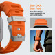 Oranžinė apyrankė Apple Watch 8 / 9 / 10 / 11 / 12 / SE / Ultra (44 / 45 / 46 / 49 mm) laikrodžiui "Spigen WBS2 Band"