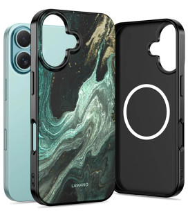 Dėklas Apple iPhone 16 telefonui "Tech-Protect Lamano Magsafe Verde Aura"