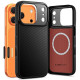 Juodas dėklas Apple iPhone 17 Pro Max / 18 Pro Max telefonui "Tech-Protect Kevlar Aramid Magsafe CC"