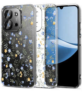 Skaidrus dėklas su gėlėmis Xiaomi Redmi 15C (171 mm) telefonui "Tech-Protect Flexair Spring Flowers"