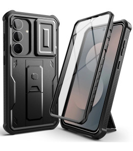 Juodas dėklas Samsung Galaxy S25 FE telefonui "Tech-Protect Kevlar Cam+"