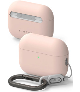 Rožinis (Smėlio spalvos) dėklas Apple Airpods Pro 3 ausinėms "Ringke Silicone"
