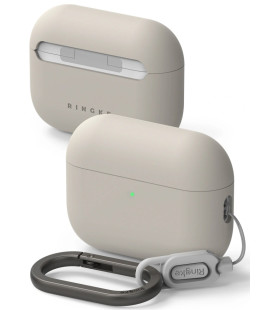 Pilkas dėklas Apple Airpods Pro 3 ausinėms "Ringke Silicone" 