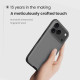 Juodas / skaidrus dėklas Apple iPhone 17 Pro telefonui "Nillkin Super Frosted PRO Back Cover"