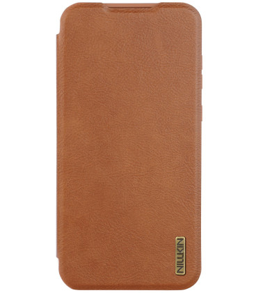 Odinis rudas atverčiamas dėklas Samsung Galaxy A56 5G telefonui "Nillkin Qin Book Pro" Odinis rudas atverčiamas dėklas Samsung Galaxy A56 5G telefonui "Nillkin Qin Book Pro"