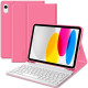 Rožinis atverčiamas dėklas + klaviatūra Apple iPad 10.9” 10 / 2022 / 11” 11 / 2025 planšetei "Tech-Protect SC + Keyboard"