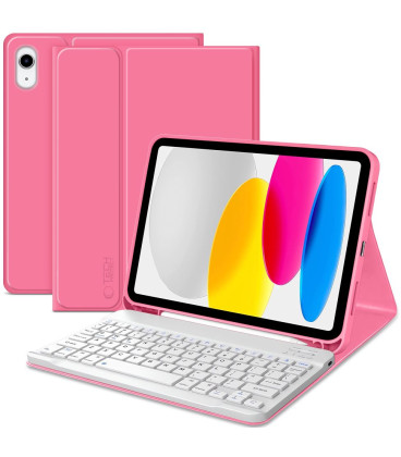 Rožinis atverčiamas dėklas + klaviatūra Apple iPad 10.9” 10 / 2022 / 11” 11 / 2025 planšetei "Tech-Protect SC + Keyboard" Rožinis atverčiamas dėklas + klaviatūra Apple iPad 10.9” 10 / 2022 / 11” 11 / 2025 planšetei "Tech-Protect SC + Keyboard"