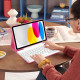 Rožinis atverčiamas dėklas + klaviatūra Apple iPad 10.9” 10 / 2022 / 11” 11 / 2025 planšetei "Tech-Protect SC + Keyboard"