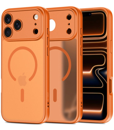Matinis oranžinis dėklas Apple iPhone 17 Pro telefonui "Tech-Protect BasicMag Magsafe" Matinis oranžinis dėklas Apple iPhone 17 Pro telefonui "Tech-Protect BasicMag Magsafe"
