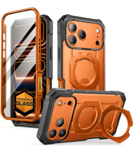 Oranžinis / skaidrus dėklas Apple iPhone 17 Pro Max telefonui "Supcase UB Grip Pro MAG Magsafe"