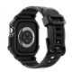 Matinis juodas dėklas - apyrankė Apple Watch 10 / 11 (42mm) laikrodžiui "Spigen Rugged Armor PRO V2"