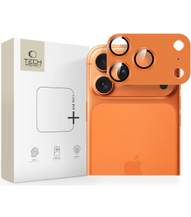 Oranžinė kameros apsauga Apple iPhone 17 Pro telefonui "Tech-Protect CamFull Fit+"