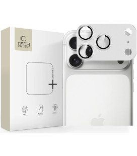 Sidabrinės spalvos kameros apsauga Apple iPhone 17 Pro telefonui "Tech-Protect CamFull Fit+"