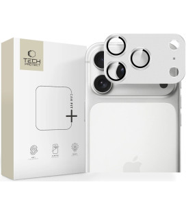 Sidabrinės spalvos kameros apsauga Apple iPhone 17 Pro Max telefonui "Tech-Protect CamFull Fit+"