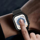 Juodi apsauginiai grūdinti stiklai Apple Watch Ultra 1 / 2 / 3 / 4 (49 mm) laikrodžiui "Tech-Protect Glass Ring 2-Pack"