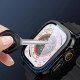 Pilki apsauginiai grūdinti stiklai Apple Watch Ultra 1 / 2 / 3 / 4 (49 mm) laikrodžiui "Tech-Protect Glass Ring 2-Pack"