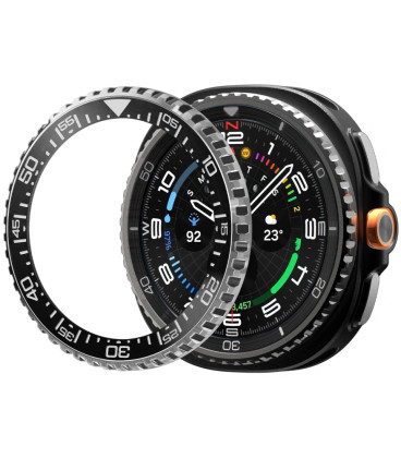 Juodas rėmelis Samsung Galaxy Watch 8 Classic (46 mm) laikrodžiui "Spigen Bezel Tune Pro Diver"