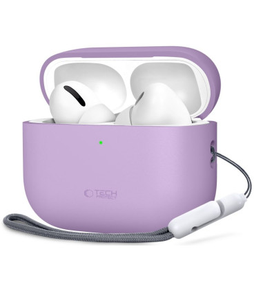Levandos spalvos dėklas Apple Airpods Pro 3 ausinėms "Tech-Protect Silicone"