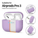 Levandos spalvos dėklas Apple Airpods Pro 3 ausinėms "Tech-Protect Silicone"