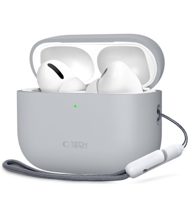 Pilkas dėklas Apple Airpods Pro 3 ausinėms "Tech-Protect Silicone"