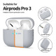 Pilkas dėklas Apple Airpods Pro 3 ausinėms "Tech-Protect Silicone"