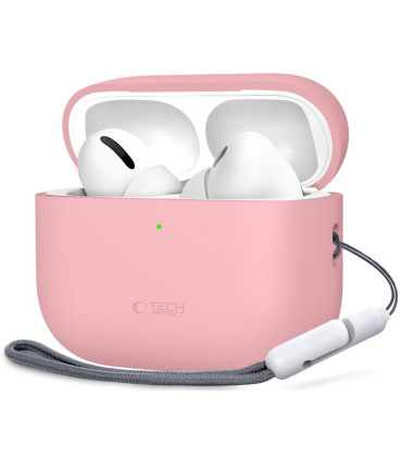 Rožinis dėklas Apple Airpods Pro 3 ausinėms "Tech-Protect Silicone"