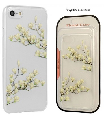 Skaidrus dėklas Samsung Galaxy J3 2017 telefonui "Floral Case Magnolia"