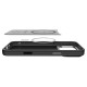 Juodas (Sidabrinis) dėklas Apple iPhone 17 Pro / 18 Pro telefonui "Spigen Enzo Aramid T Mag Magsafe"