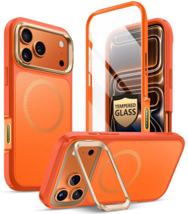 Oranžinis dėklas Apple iPhone 17 Pro Max telefonui "Supcase IBLSN Ares Flip MAG Magsafe"