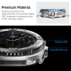 Sidabrinės spalvos rėmelis Samsung Galaxy Watch 8 Classic (46 mm) laikrodžiui "Spigen Bezel Tune Pro Pilot"