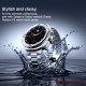 Sidabrinės spalvos rėmelis Samsung Galaxy Watch 8 Classic (46 mm) laikrodžiui "Spigen Bezel Tune Pro Pilot"