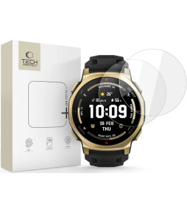 Apsauginis grūdintas stiklas Amazfit T-Rex 3 Pro (44 mm) laikrodžiui "Tech-Protect Glass Fit+ 2-Pack"