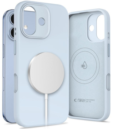 Šviesiai mėlynas dėklas Apple iPhone 17 telefonui "Tech-Protect Uniq Magsafe"
