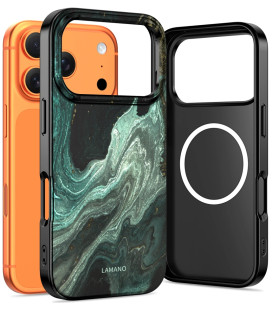 Dėklas Apple iPhone 17 Pro Max / 18 Pro Max telefonui "Tech-Protect Lamano Magsafe Verde Aura"
