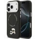 Juodas dėklas Apple iPhone 17 Pro Max telefonui "Karl Lagerfeld PU Karl and Choupette Heads Pins MagSafe Case"