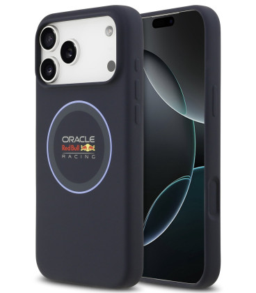 Mėlynas dėklas Apple iPhone 17 Pro Max telefonui "Red Bull Silicone Blue Ring MagSafe Case"