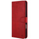 Raudonas dėklas Samsung Galaxy S21 FE 5G telefonui "HDD Clasp Wallet Case"