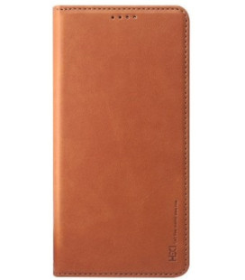 Rudas atverčiamas dėklas Samsung Galaxy A17 / A18 4G / 5G telefonui "HDD Magnetic Wallet Case"