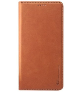 Rudas atverčiamas dėklas Samsung Galaxy A12 / M12 telefonui "HDD Magnetic Wallet Case"