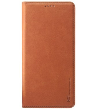 Rudas atverčiamas dėklas Samsung Galaxy A12 / M12 telefonui "HDD Magnetic Wallet Case"