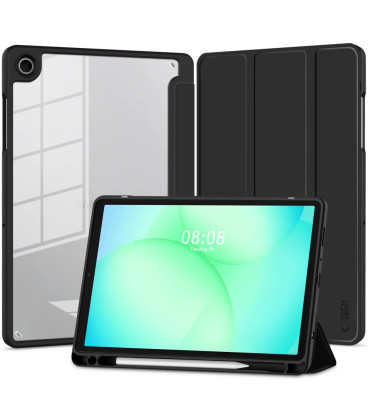 Juodas atverčiamas dėklas Samsung Galaxy Tab A9 Plus / A11 Plus 11.0 planšetei "Tech-Protect SC Pen Hybrid"