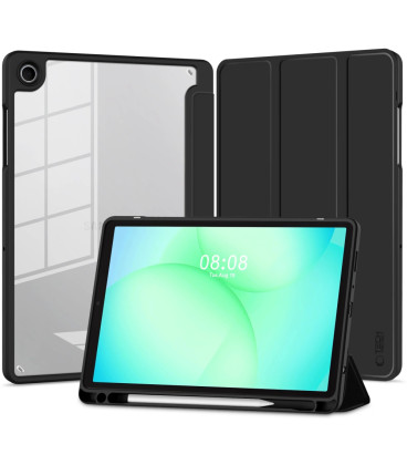 Juodas atverčiamas dėklas Samsung Galaxy Tab A9 / A11 8.7 planšetei "Tech-Protect SC Pen Hybrid"