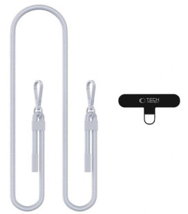 Pilkas dirželis per / ant peties telefonui "Tech-Protect C5SE Rope Crossbody"