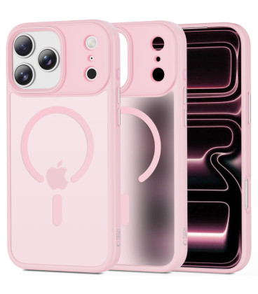 Matinis rožinis dėklas Apple iPhone 17 Pro telefonui "Tech-Protect Magmat Magsafe"