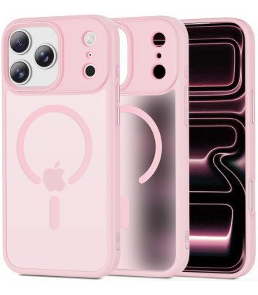 Matinis rožinis dėklas Apple iPhone 17 Pro Max telefonui "Tech-Protect Magmat Magsafe"