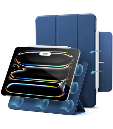 Mėlynas atverčiamas dėklas Apple iPad Pro 13” 7 / 8 / 2024-2025 planšetei "ESR Rebound Magnetic"